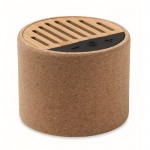 Altavoz bluetooth 5.3 de corcho color beige