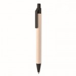 Bolígrafo ecológico con detalles a color color negro