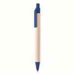 Bolígrafo ecológico con detalles a color color azul