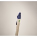 Bolígrafo ecológico con detalles a color color azul vista detalle 1