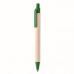 Bolígrafo ecológico con detalles a color color verde
