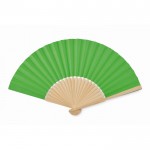 Abanico de bambú con papel a color color verde lima