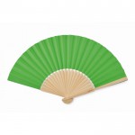 Abanico de bambú con papel a color color verde lima vista principal
