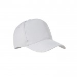 Gorra de béisbol de 5 paneles color blanco