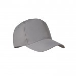 Gorra de béisbol de 5 paneles color gris