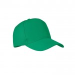 Gorra de béisbol de 5 paneles color verde