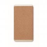 Batería externa de 10000 mAh con corcho color beige quinta vista