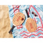 Kit de palas de playa con pelota color madera vista bodegón principal