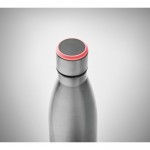 Botella con recordatorio de hidratación color plateado mate vista detalle 2