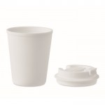 Vaso térmico take away reciclado color blanco tercera vista