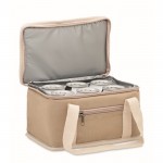 Bolsa nevera de canvas 320 g/m2 color beige primera vista