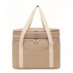 Bolsa nevera con dos compartimentos 320 g/m2 color beige tercera vista