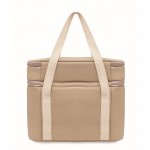 Bolsa nevera con dos compartimentos 320 g/m2 color beige cuarta vista