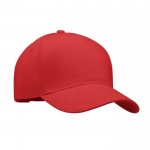 Gorra de béisbol con sarga gruesa color rojo