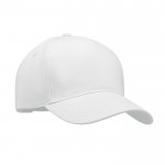 Gorra de béisbol con sarga gruesa color blanco