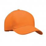 Gorra de béisbol con sarga gruesa color naranja