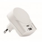 Cargador de carga rápida para USB color blanco