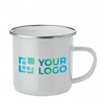 Taza vintage metálica esmaltada vista principal