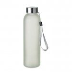 Botella de vidrio para imprimir imagen con asa para colgar 500ml color blanco