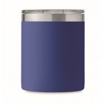 Vaso antifugas de acero inoxidable reciclado con tapa 300ml color azul sexta vista