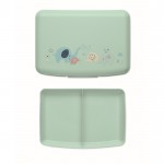 Fiambrera para niños de PP reciclado con cierre de clic 700ml color verde menta quinta vista
