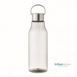 Botella de Tritan Renew™ antifugas con tapa con asa de acero 800ml color transparente