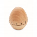 Original reloj temporizador para cocina de madera y con forma de huevo color madera