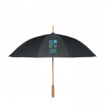 Paraguas de pongee RPET manual antiviento con estructura de bambú Ø104 vista principal