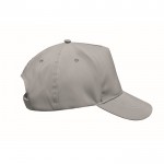 Gorra de béisbol de poliéster 190T reflectante talla 7 1/4 color plateado mate quinta vista