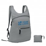 Mochila deportiva plegable reflectante con asas desmontables vista principal