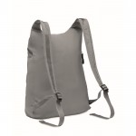 Mochila deportiva plegable reflectante con asas desmontables color plateado mate cuarta vista