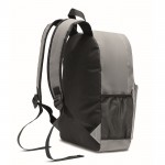 Mochila reflectante de poliéster 190T para portátil de 15'' color plateado mate tercera vista