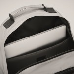 Mochila acolchada de poliéster reflectante para portátil 15'' color plateado mate vista fotografía cuarta vista