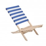 Silla de playa plegable de madera con asiento bajo peso máximo 95 kg vista principal