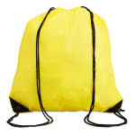 Mochilas de cuerdas personalizadas baratas color Amarillo