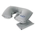 Almohada inflable personalizable color Gris cuarta vista con logo