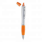 2 en 1 bolígrafo de colores con fosforito color Naranja segunda vista