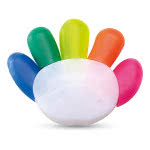 5 colores fosforescentes en una mano color Multicolor