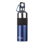 Botella de aluminio para publicidad 750ml color Azul cuarta vista con logo