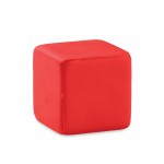 Cubo antiestrés personalizado con logo color Rojo