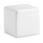 Cubo antiestrés personalizado con logo color Blanco