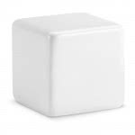 Cubo antiestrés personalizado con logo color Blanco
