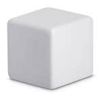 Cubo antiestrés personalizado con logo color Blanco segunda vista