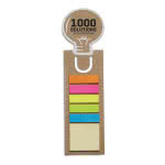 Punto de libro con notas adhesivas color Beige impreso