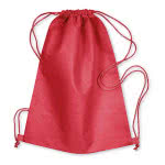 Mochila de cuerdas de tejido non woven color Rojo