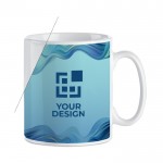 Taza de cerámica personalizada blanca especial para sublimación 300ml color blanco vista de impresión