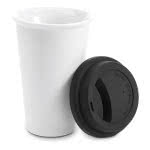 Taza personalizada con tapa de silicona color Negro segunda vista
