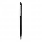 Bolígrafo delgado con puntero táctil color Negro