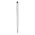 Bolígrafo delgado con puntero táctil color Blanco segunda vista