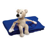 Manta polar personalizada con peluche color Azul segunda vista